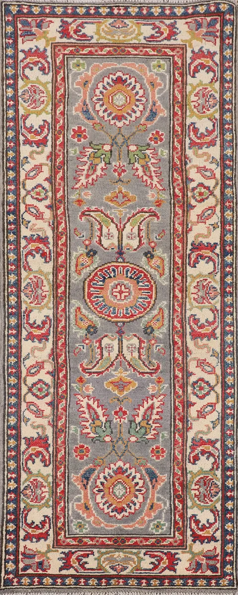 Handmade Kazak Oriental Runner Rug 2x6