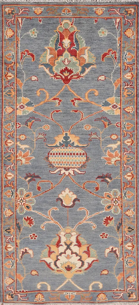 Handmade Wool Kazak Oriental Runner Rug 2x6