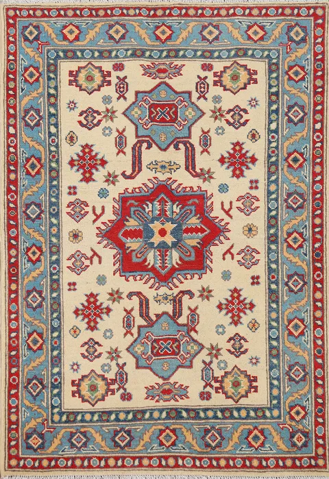 Handmade Wool Kazak Oriental Accent Rug 3x5