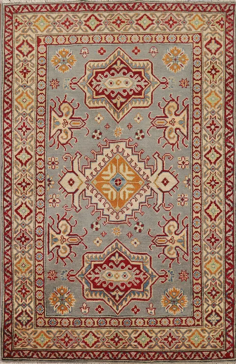 Handmade Accent Kazak Oriental Rug 4x6