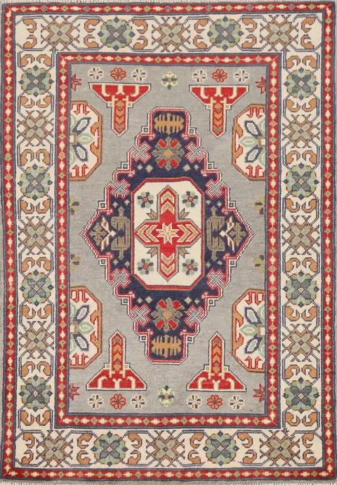 Geometric Kazak Oriental Rug 3x5