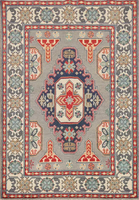 Geometric Wool Kazak Foyer Rug 3x5