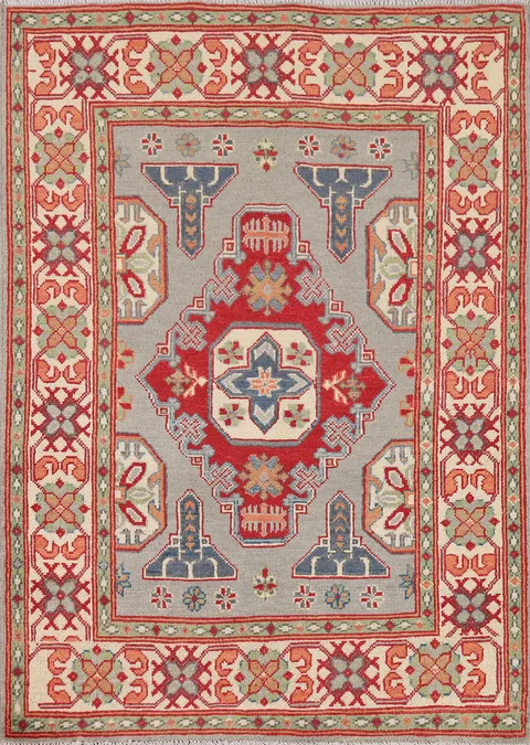 Handmade Wool Kazak Foyer Rug 3x5