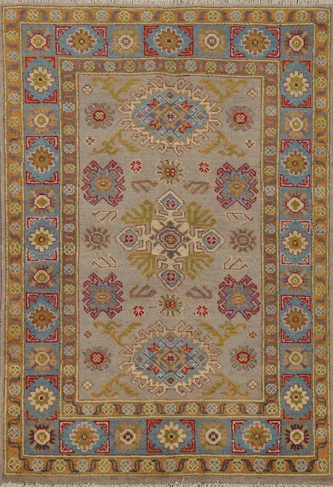 Geometric Kazak Oriental Rug 3x5