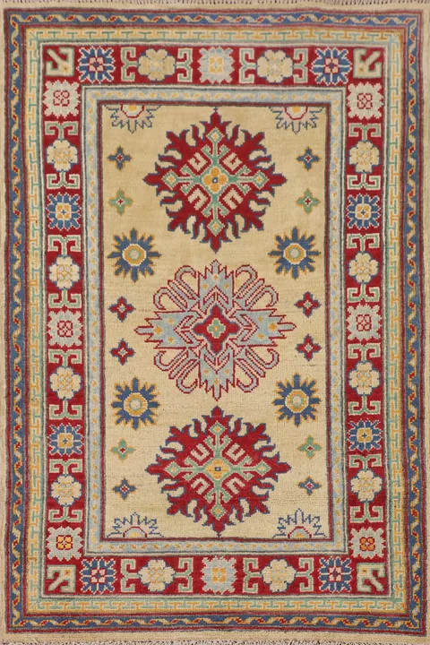 Handmade Wool Kazak Oriental Rug 3x4