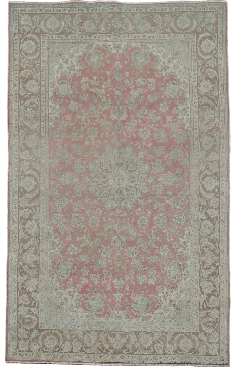 Distressed Pink Najafabad Persian Area Rug 8x12