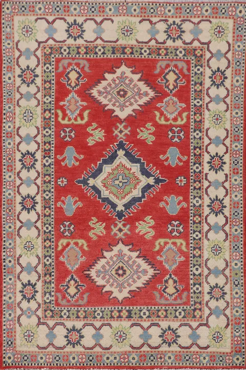 Geometric Kazak Oriental Accent Rug 3x5