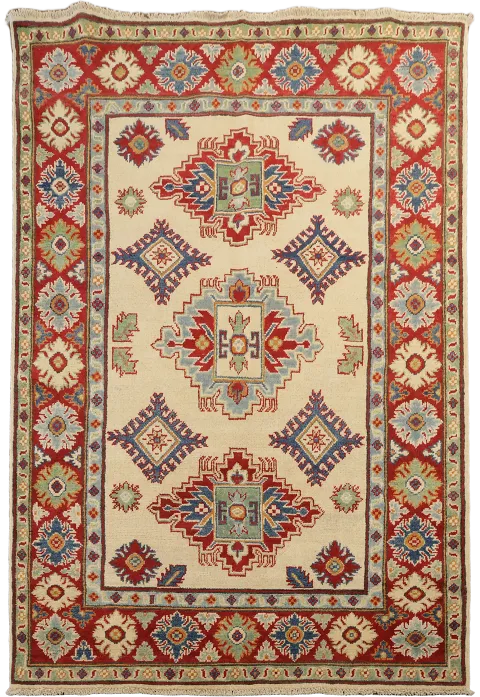 Handmade Kazak Oriental Accent Rug 4x6