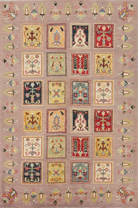 Garden Design Kazak Oriental Accent Rug 4x6