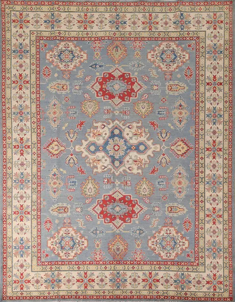 Light Blue Kazak Living Room Rug 8x10