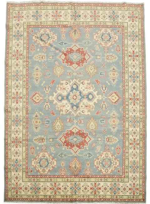 Light Blue Kazak Living Room Rug 8x10
