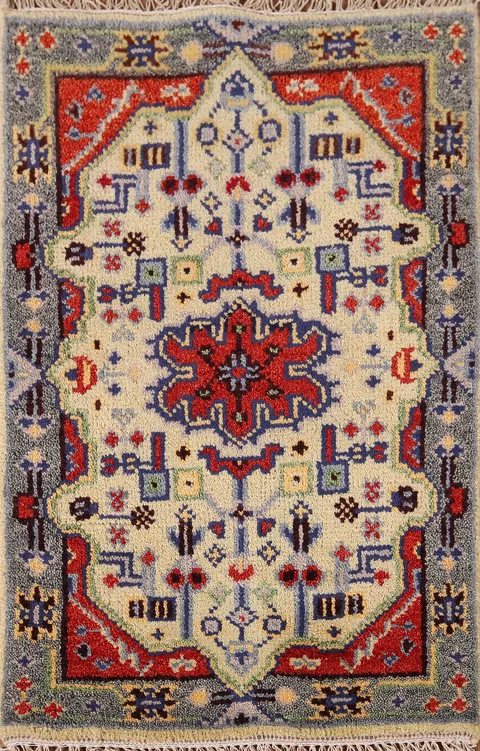 Geometric Kazak Indian Accent Rug 2x3