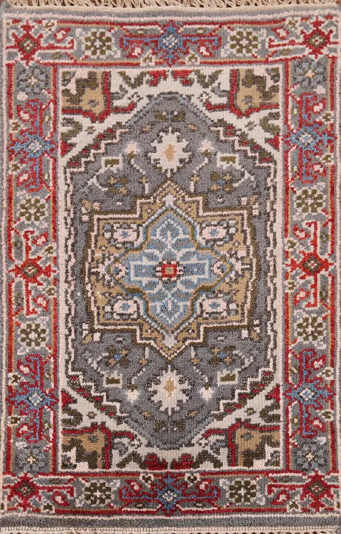 Gray Heriz Serapi Indian Foyer Rug 2x3
