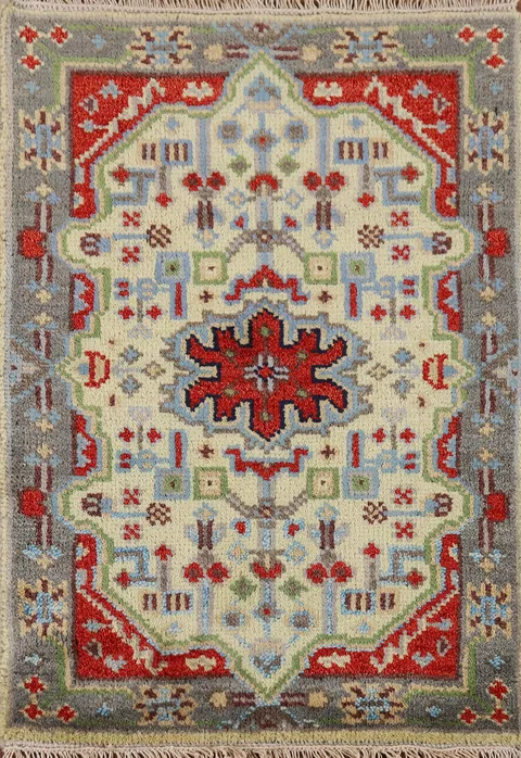 Handmade Wool Kazak Indian Accent Rug 2x3
