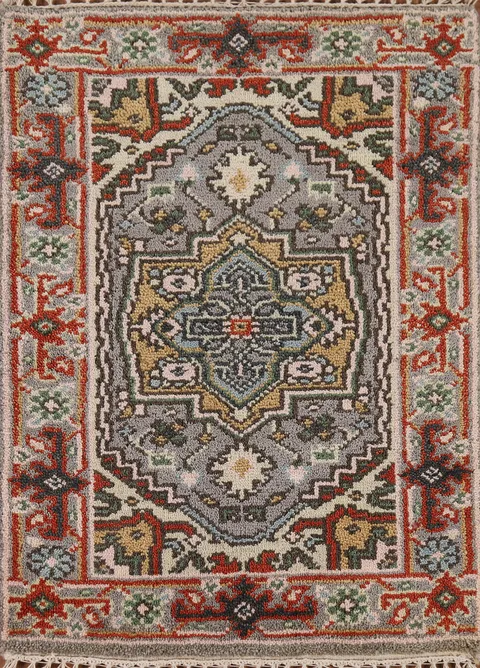 Gray Heriz Serapi Indian Foyer Rug 2x3