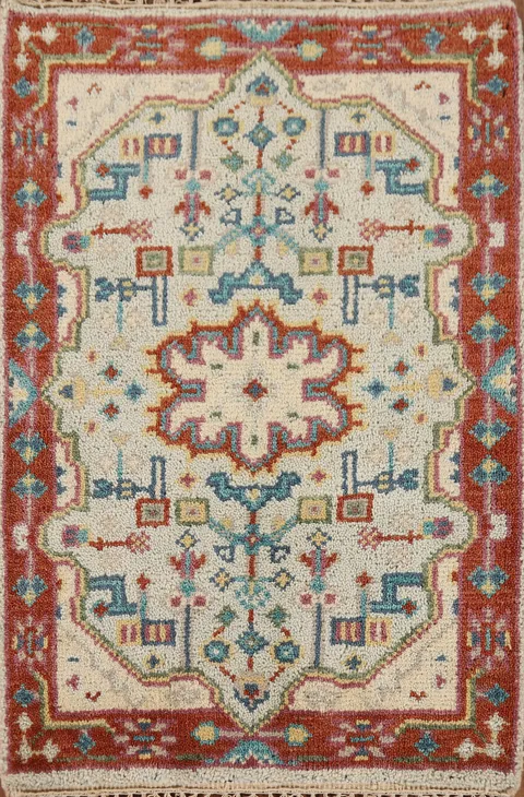Handmade Wool Kazak Indian Foyer Rug 2x3