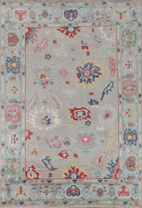 Handmade Floral Oushak Oriental Area Rug 9x12