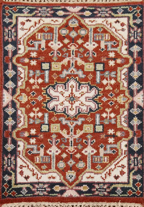 Geometric Wool Kazak Handmade Foyer Rug 2x3