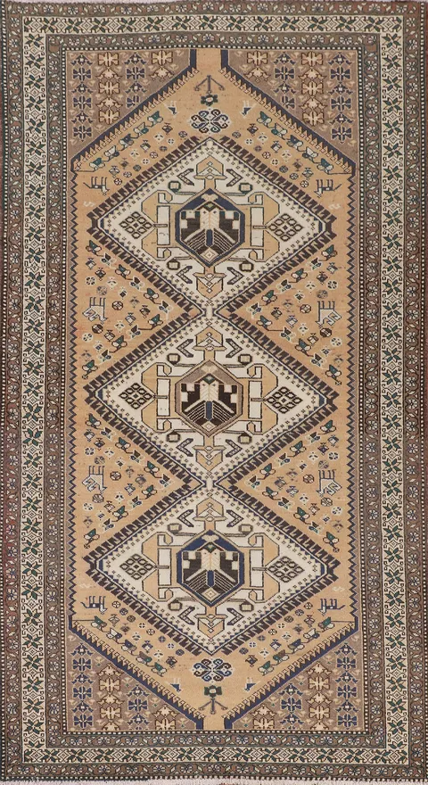 Tribal Geometric Bakhtiari Persian Area Rug 5x10