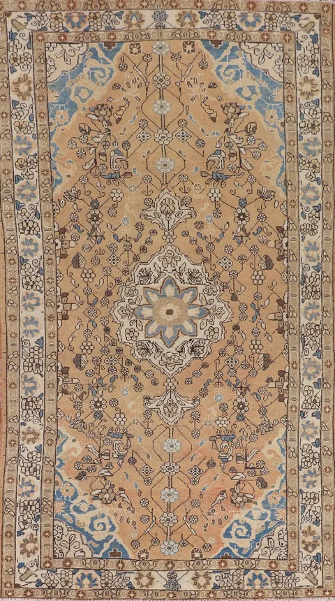 Handmade Floral Mahal Persian Area Rug 5x10