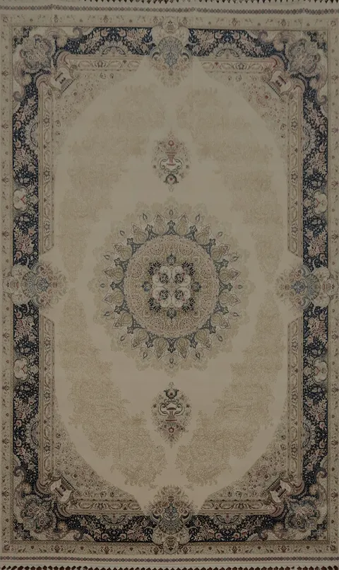 Luxury Qum Area Rug 7x10 Traditional Accents and Floral Motifs