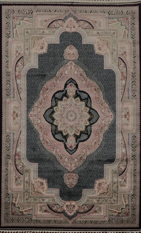 Exquisite Traditional Qum Area Rug 7x10 with Ornate Centerpiece Detail