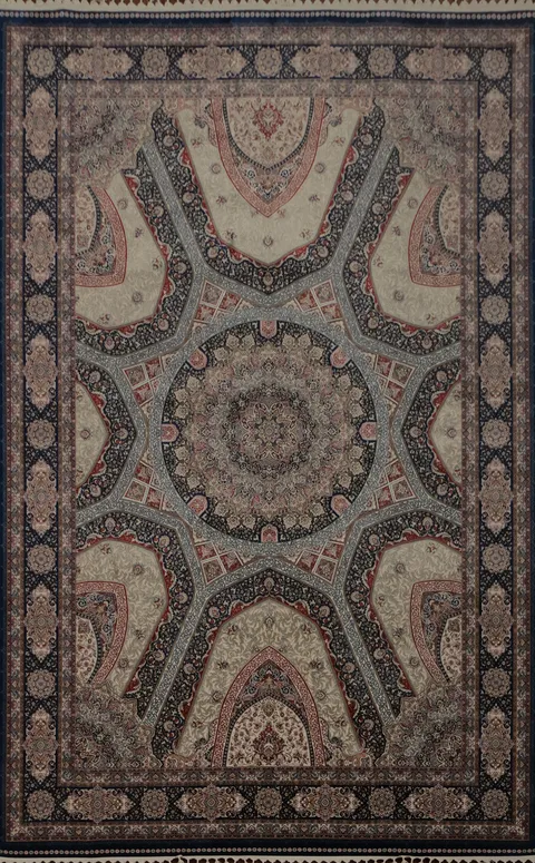 Richly Detailed Persian Rug with Classic Floral and Star Motifs 7x10