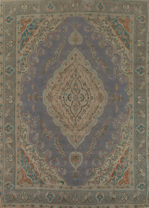Vintage Wool Tabriz Persian Area Rug 10x13