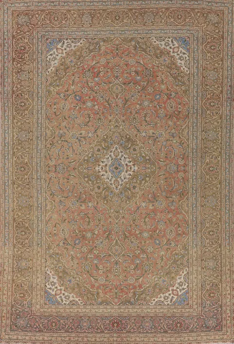 Traditional Mashad Persian Area Rug 10x13