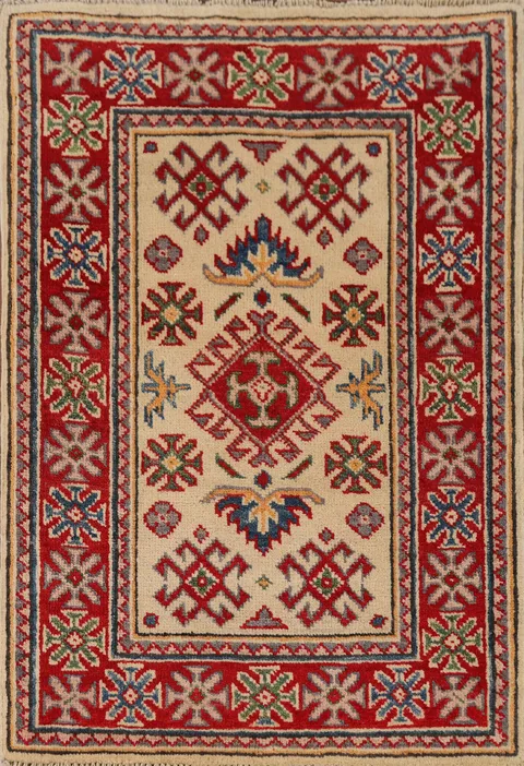 Handmade Wool Kazak Accent Rug 2x3