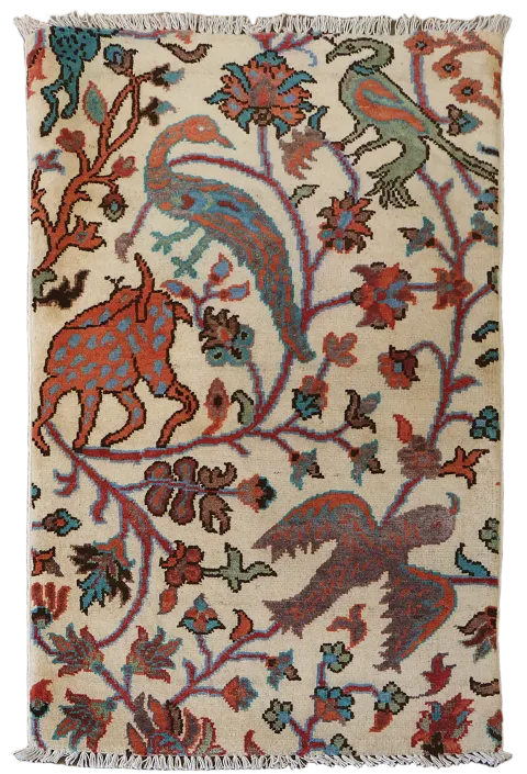 Animals Design Ziegler Handmade Accent Rug 2x3