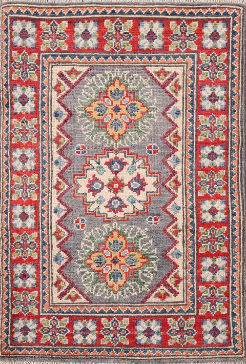 Geometric Kazak Handmade Accent Rug 2x3
