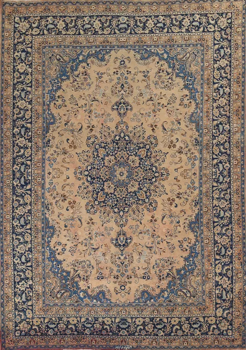 Traditional Mashad Persian Area Rug 10x13
