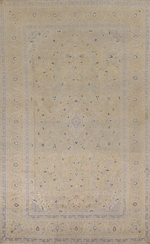Vintage Wool Muted Kashan Persian Area Rug 8x12
