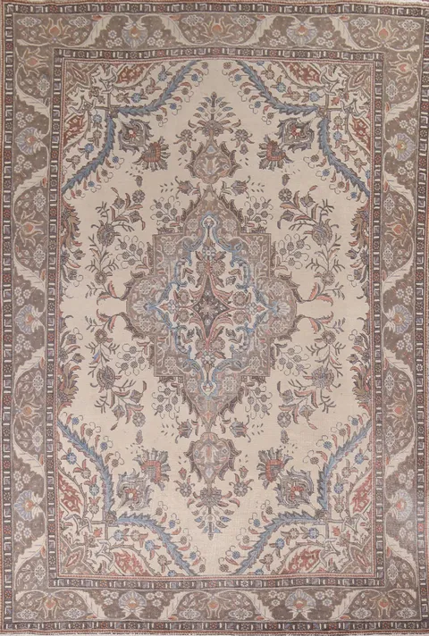 Handmade Wool Tabriz Persian Area Rug 10x13