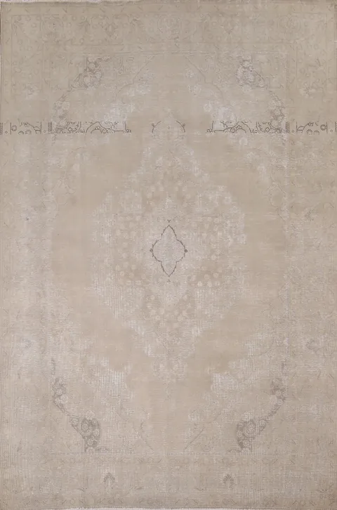 Distressed Muted Tabriz Persian Area Rug 8x11
