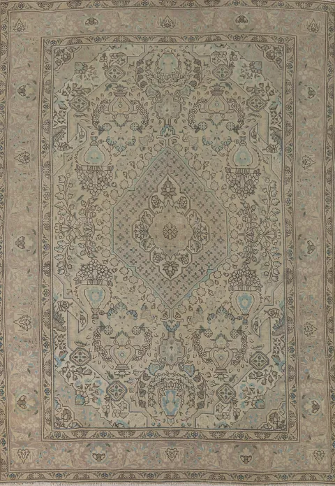 Vintage Wool Tabriz Persian Area Rug 8x11