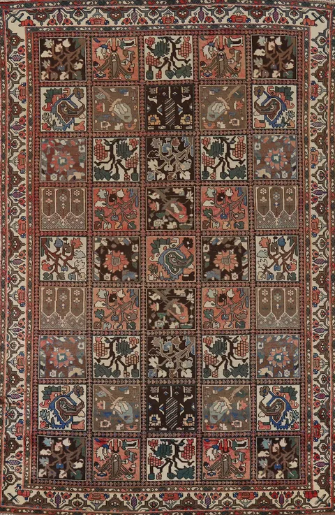 Garden Design Bakhtiari Persian Area Rug 6x10