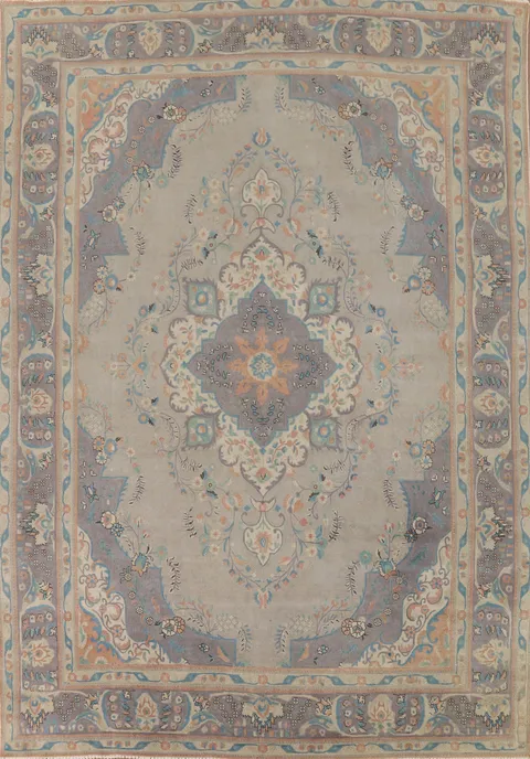 Vintage Handmade Tabriz Persian Area Rug 10x13