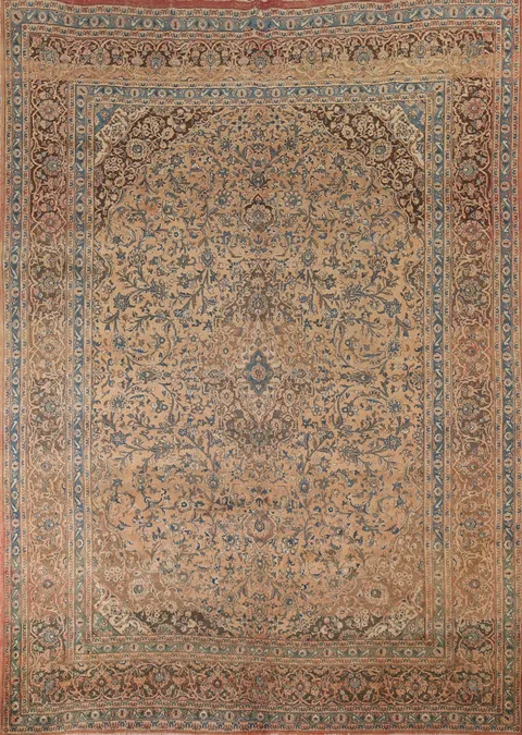 Traditional Mashad Handmade Persian Rug 10x12