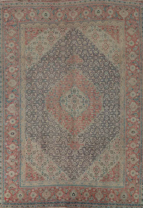 Vintage Wool Tabriz Persian Area Rug 8x11