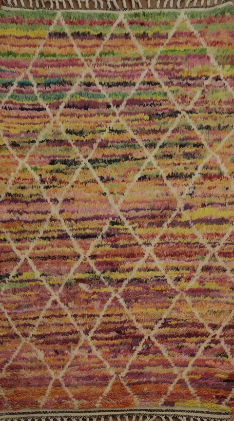 Colorful Woven Plush Moroccan Rug 4x7 for Style and Comfort