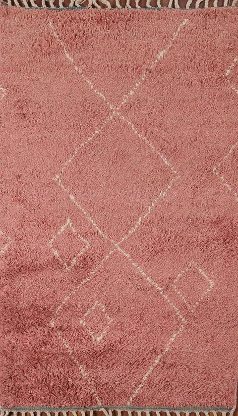 Handmade Wool Moroccan Accent Rug 3x5