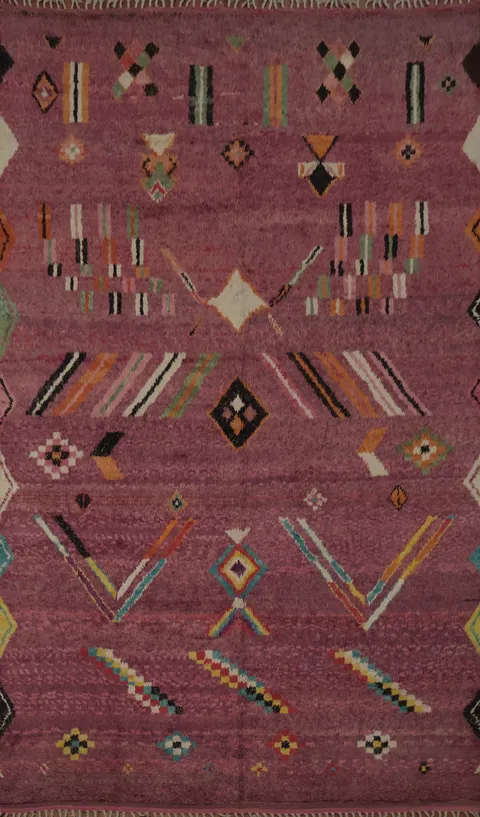 Geometric Moroccan Handmade Large Rug 10x15