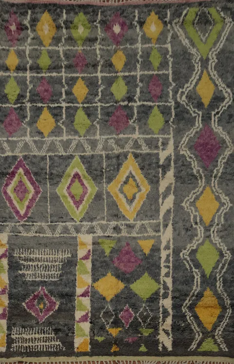 Geometric Plush Moroccan Oriental Area Rug 7x10