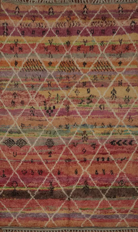 Colorful Trellis Moroccan Oriental Area Rug 5x9