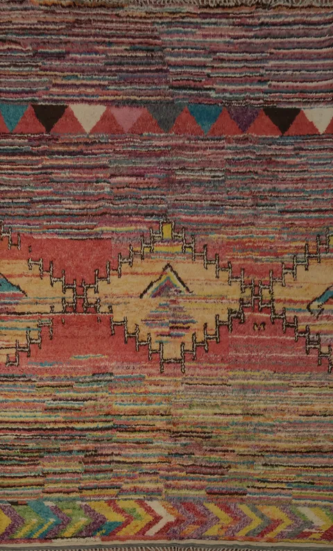 Colorful Moroccan Oriental Large Rug 9x14