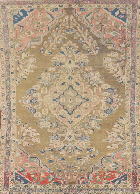 Vintage Wool Tabriz Persian Rug 4x6