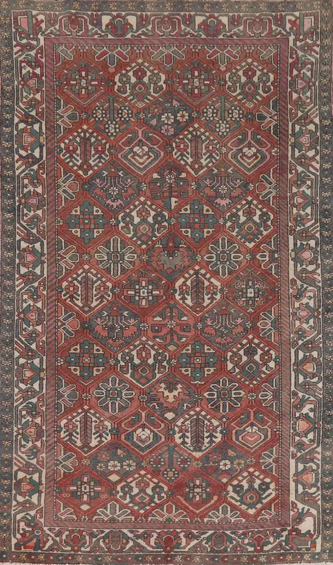 Geometric Bakhtiari Persian Living Room Rug 5x10