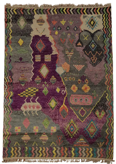 Eclectic Plush Moroccan Area Rug 9x13 for a Dynamic Room Vibe